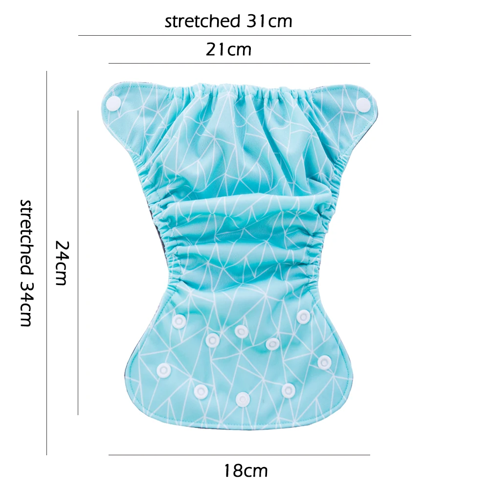 Newborn Baby Pocket Cloth Diaper Nappy NB Premature Diapers Hook and Loop Charcoal Bamboo Lining Waterproof PUL Outer Fit 2-5kg