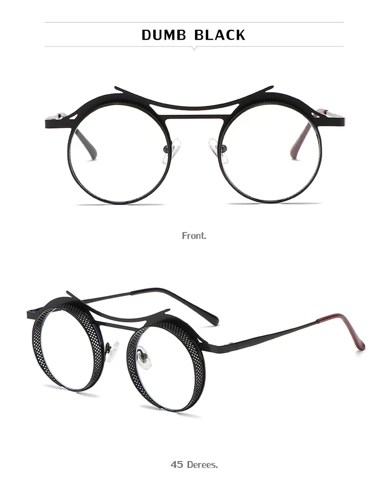 Steampunk Sonnenbrille Männer Mode Runde Punk Gläser Frauen Vintage Luxus Retro Vasos Decorativos Gafas De Sol Zonnebril Heren – Detail 24