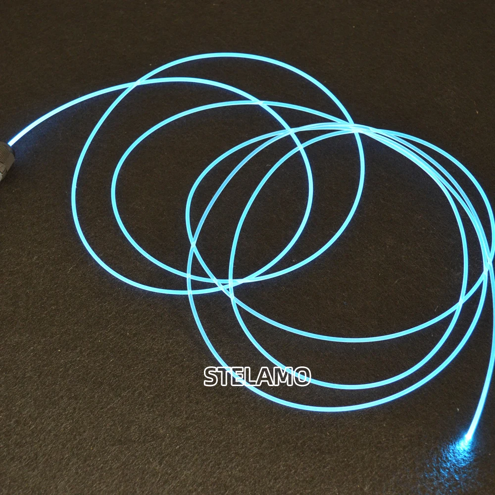 PMMA Side Glow Fiber Optic Lighting 2/3/4mm Diameter Solid Core Optic Cable for Led Lights