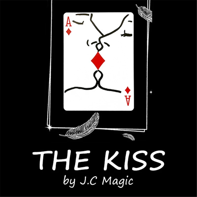 The Kiss By J.C Magic Tricks Close Up  Street Stage Card Magic Props Visual Romantic Card Poker Magie Magicians Illusion Gimmick