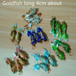 10Pcs Cute DIY Goldfish Charms Jewelry Making Accessories Vivid Cloisonne Enamel Lucky Fish Pendants China Intangible Cultural