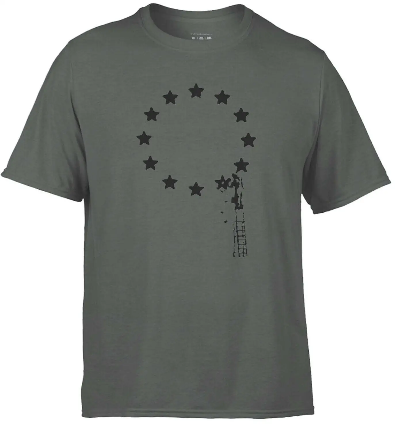 Banksy Europe (Eu Brexit) T-Shirt - Mens Grey Soft Comfort Feel Tee.