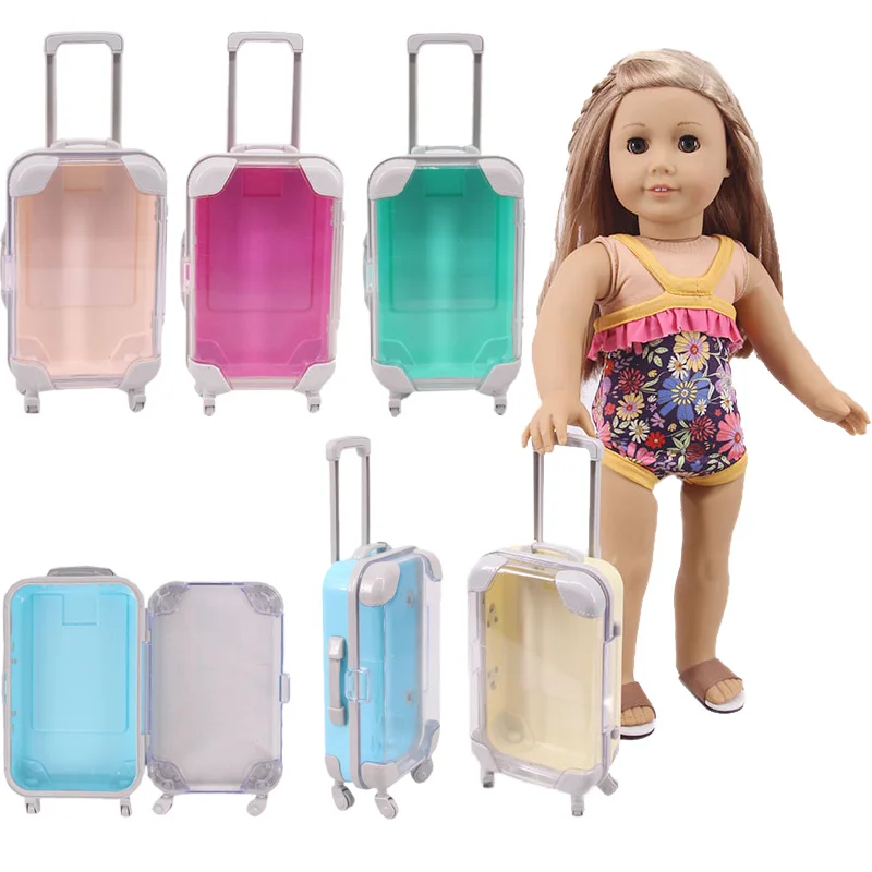 

Doll Mini Suitcase For 18 Inch American & 43Cm Baby New Born Doll For Our Generation Doll Daily Life