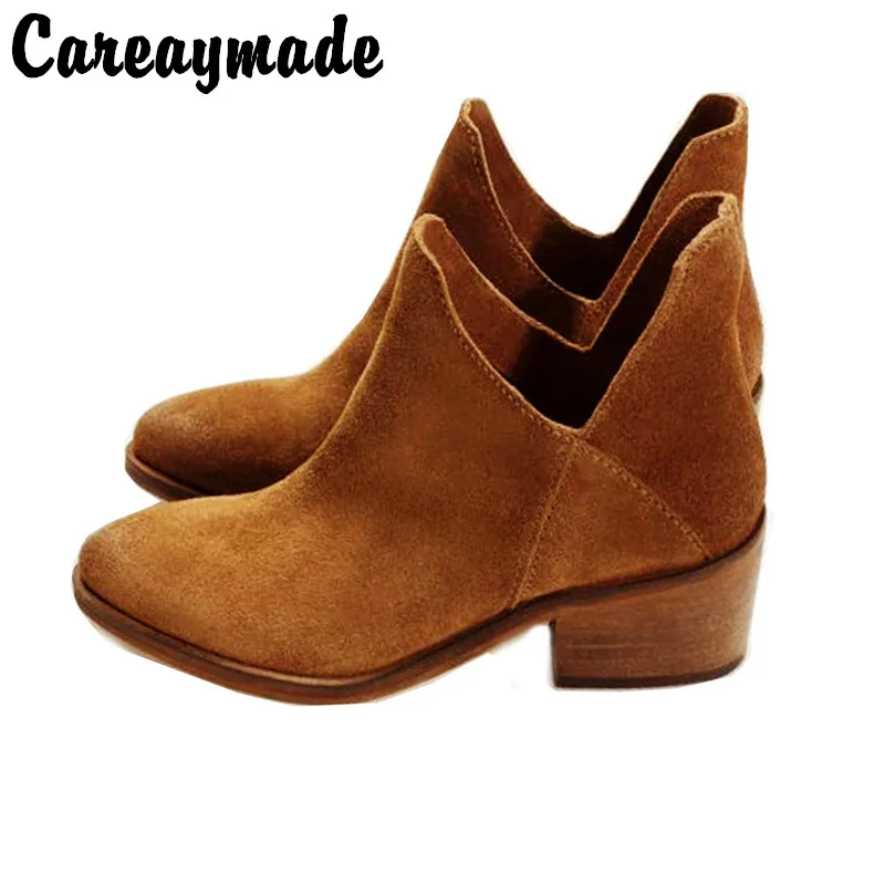 Careaymade-Genuine leather women\'s boots ankle boots fashion Cow suede snow boots warm shoes Ladies Casual boots size33-43