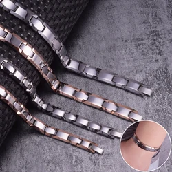 Cross Couple Bracelet Tungsten Carbide 10mm Wide Rose Anti-scratch Lovers Health Energy Hematite Jewelry Benefit Waterproof