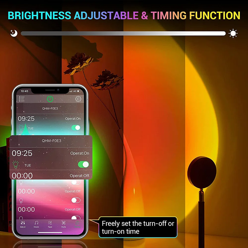 Lampada da proiezione al tramonto USB atmosfera lampada da scrivania a Led a luce notturna per Bar camera da letto caffetteria decorazione della parete illuminazione, ecc