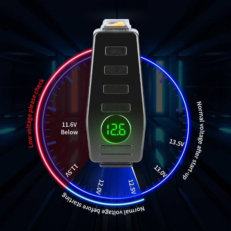 Cargador Usb tipo C de carga rápida para motocicleta, adaptador de corriente de 36W, voltímetro de 12V, interruptor de enchufe de salida, teléfono