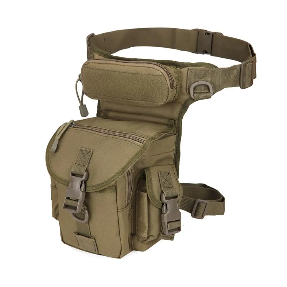 Bolsa de perna esportiva de camuflagem para homens, cinto de quadril, lona Fanny Pack, sacos de telefone, monocromático