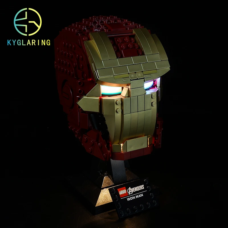 Kyglaring Led Lighting Set DIY Toys for 76165 Man Helmet Blocks Building