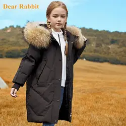 5-16 Yrs kids Winter Girls clothing warm Down jacket for girl clothes Parka Hooded Middle big Children Outerwear Coat snowsuit