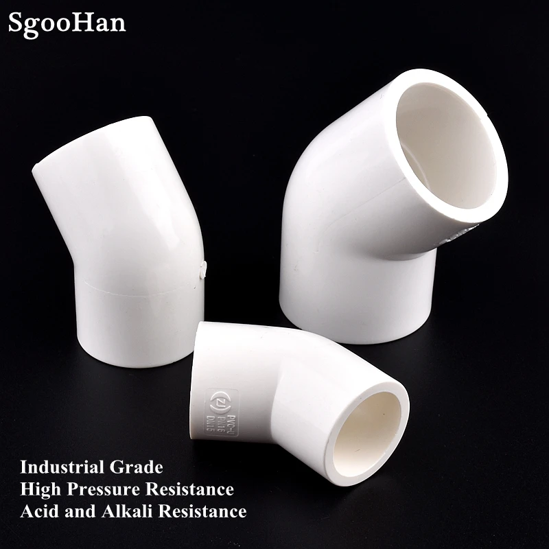 20/25/32mm Thickened PVC Pipe 45 Degree Elbow Connector Irrigation System L-Shaped Fish Tank Joints Hard Tube Adapter Fittings