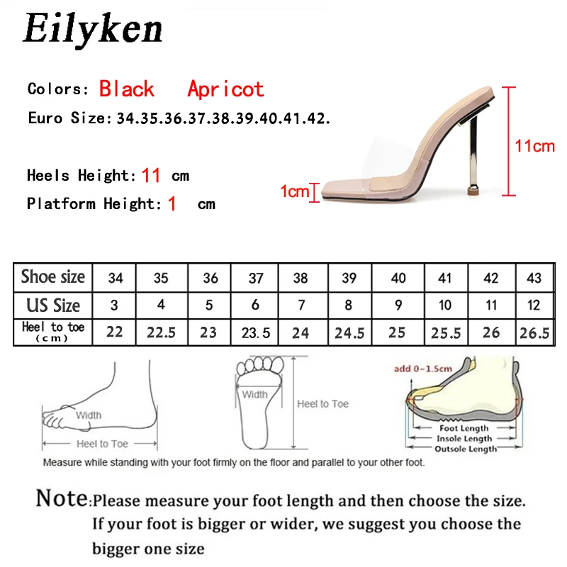 Eilyken Zomer Vrouwen Slippers Outdoor Clear Pvc Transparante Jelly Sandalen Mode Open Teen Dunne Hoge Hakken Partij Dames Schoenen