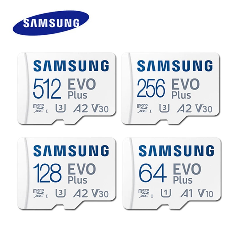 Karta SAMSUNG EVO Plus Micro SD 128GB klasa 10 prędkość transferu do 130 M/s karta pamięci PRO Plus 512G 256G 64GB A2 V30 U3 karta TF