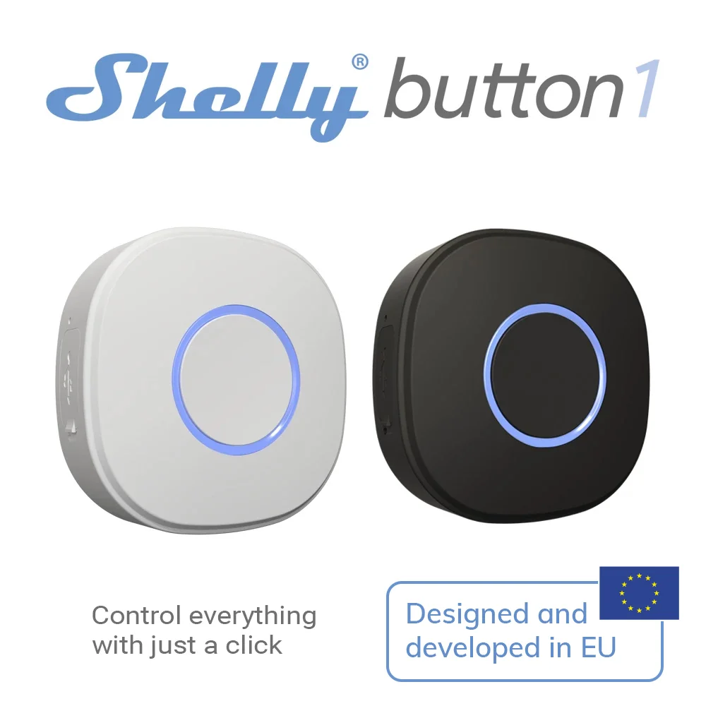 

Shelly Button1 Wifi Operated Action And Scenes Activation Button Remotely Control And Activate Or Deactivate Different Scenes An