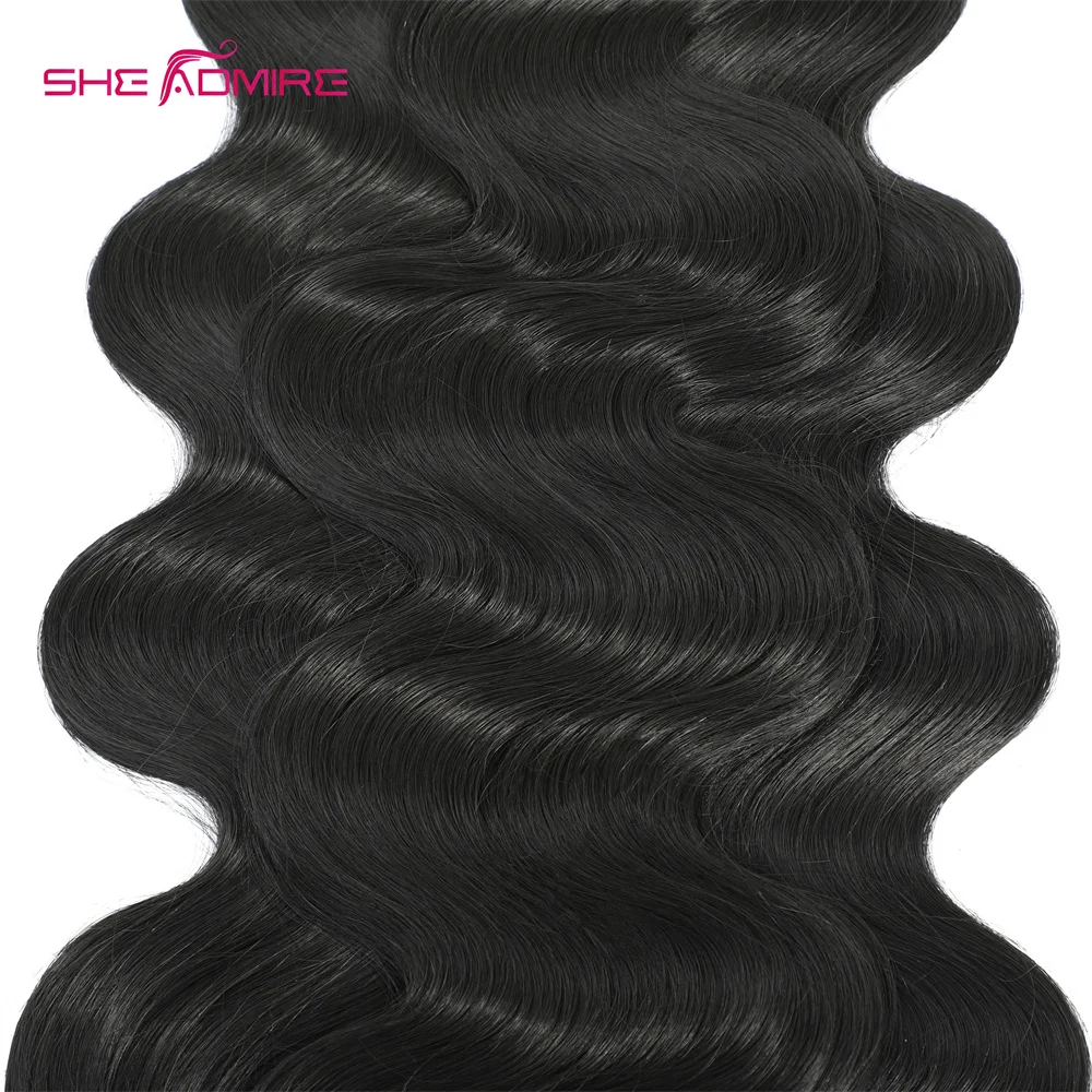 Body Wave Bundles Indian Hair Weave Bundles She Admire 1/3/4 PCS Human Hair Bundles Natural Black Remy Hair Extensions