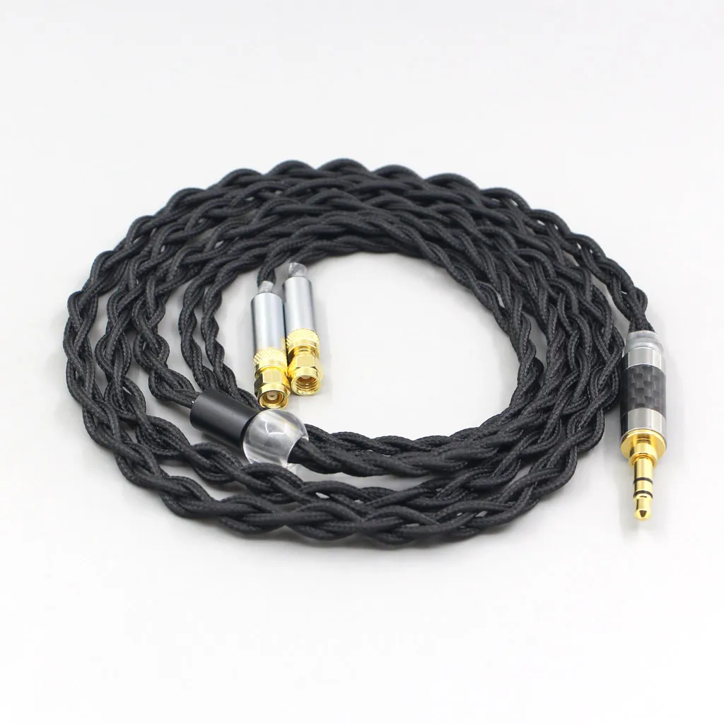 LN007453 Pure 99% Silver Inside Headphone Nylon Cable For HiFiMan HE400 HE5 HE6 HE300 HE4 HE500 HE6 Earphone headset