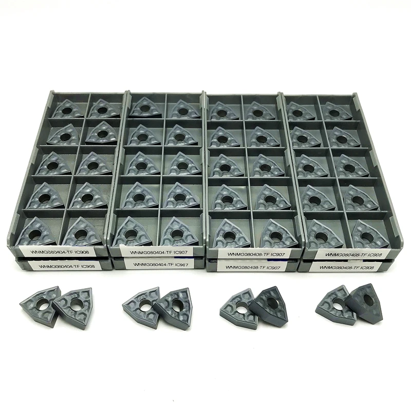 WNMG080404 WNMG080408 TF IC907 IC908 Carbide Insert External Turning Tool CNC Cutting Tool Metal turning insert Steel processing