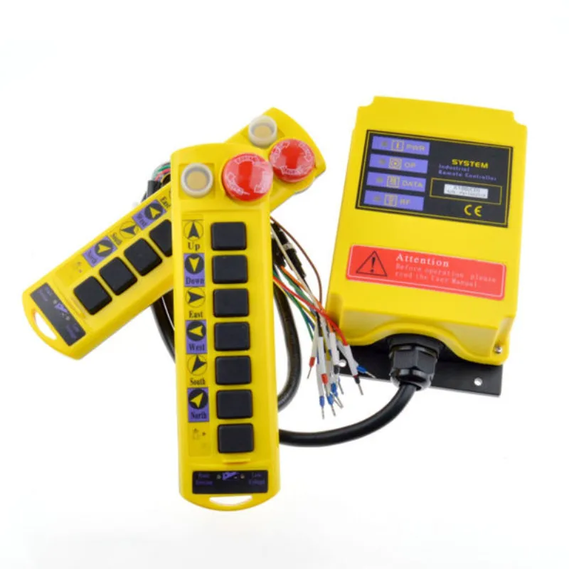 

12V ~ 380VAC 1 Speed 2 Transmitters Control Hoist Crane Radio Remote Control Push Button Switch System Controller