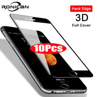 10Pcs 3D Full Cover Tempered Glass for iPhone X XS 11 12 Pro Max XR 12 mini Screen Protector Film On iPhone 8 7 6 6sPlus SE 2020