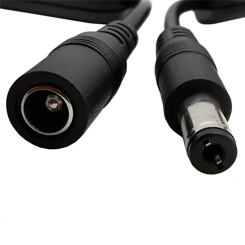 Удлинительный кабель 5,5 мм x 2,1 мм штекер-гнездо с переключателем ВКЛ/ВЫКЛ для светодиодной ленты 5050 3528, камеры видеонаблюдения 0,2 м