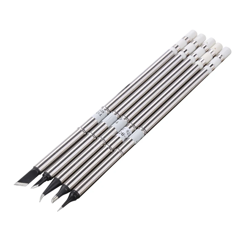 

5PCS/Lot Handle Solder Iron Tip T12- K/BC2/KU/ILS/JL02 Black Stainless Steel Lead-free Welding Sting For Fx951 Soldering Station