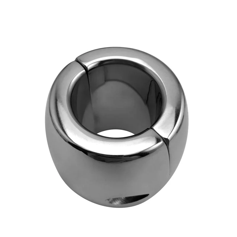 Small Large Stainless Steel Testicle Ball Stretcher Scrotum Penis Cock Ring Metal Locking Pendant Weight for CBT Male Sex Toy