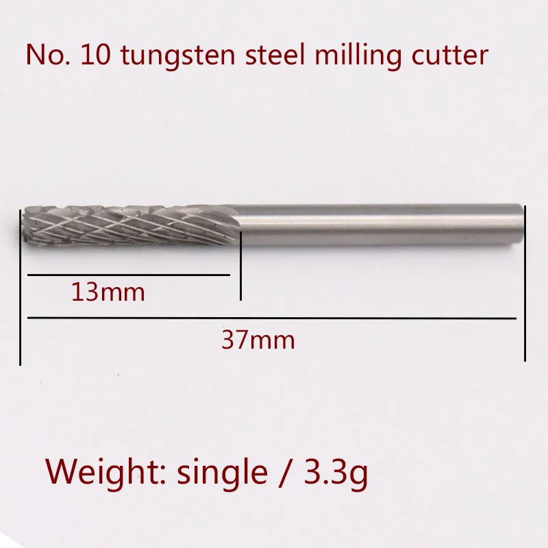 Mini broca de moagem de aço de carboneto de tungstênio, broca de broca, material para fresa de diamante para acessórios dremel, 20 tamanhos