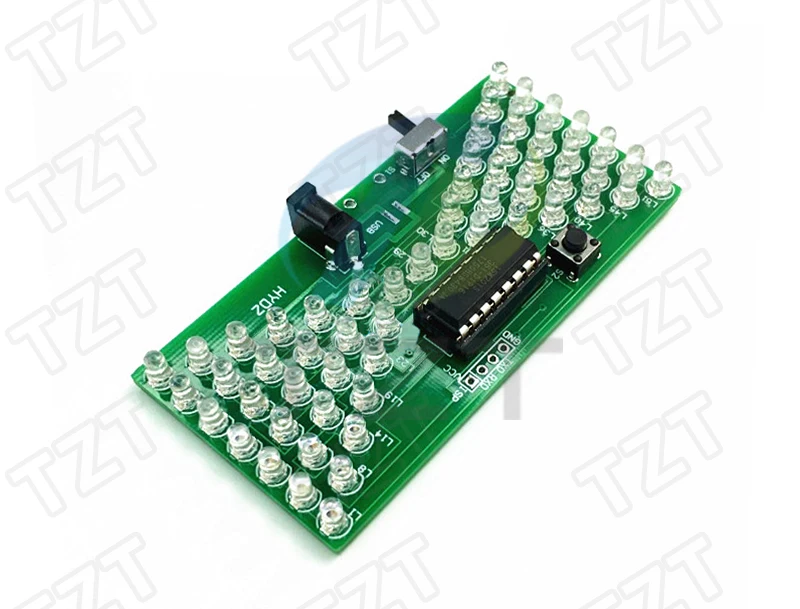 1/3PCS 5V Elektronisches Sanduhr-DIY-Set TZT Elektrische Produktionssets Präzise mit LED-Lampen Doppelschichtplatte 84*40mm – Detail 2