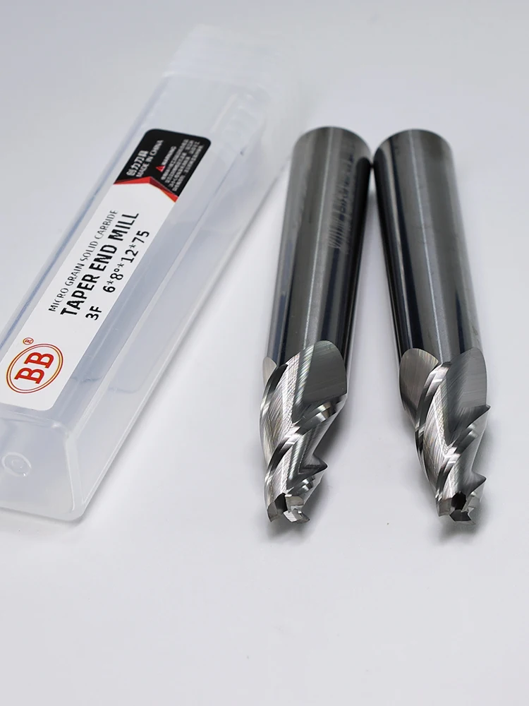 BB Carbide Tapered End Mill Angular CNC Machning Cutter Metal Router Bit 0.5 1 1.5 2 3 8 10 15 Degree