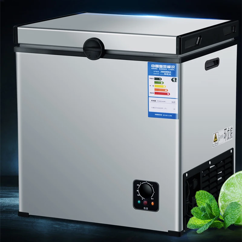 소형 전기 냉동고 미니 수평 냉동고, 가정용 상업용 단일 온도 냉장고, 120W BD/BC-55, 55L