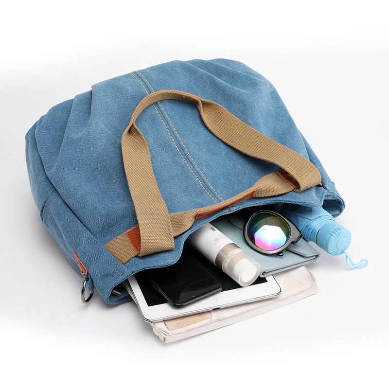 Leinwand Hobos Tasche Frauen Handtaschen weibliche Designer große Kapazität Freizeit Umhängetaschen für Reise wochen ende Outdoor Bolasas Farben – Detail 12