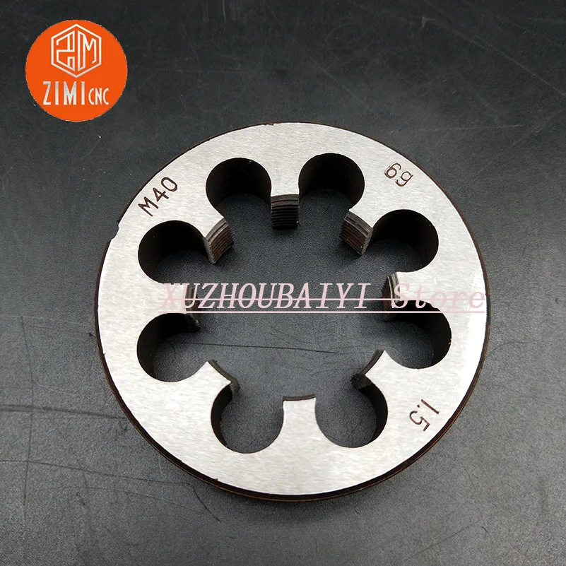 1pcs M40 Metric High Speed Steel Right Hand Mould Round Tapping Mould M40 Round Die Round Tapping Mould Hand Tool