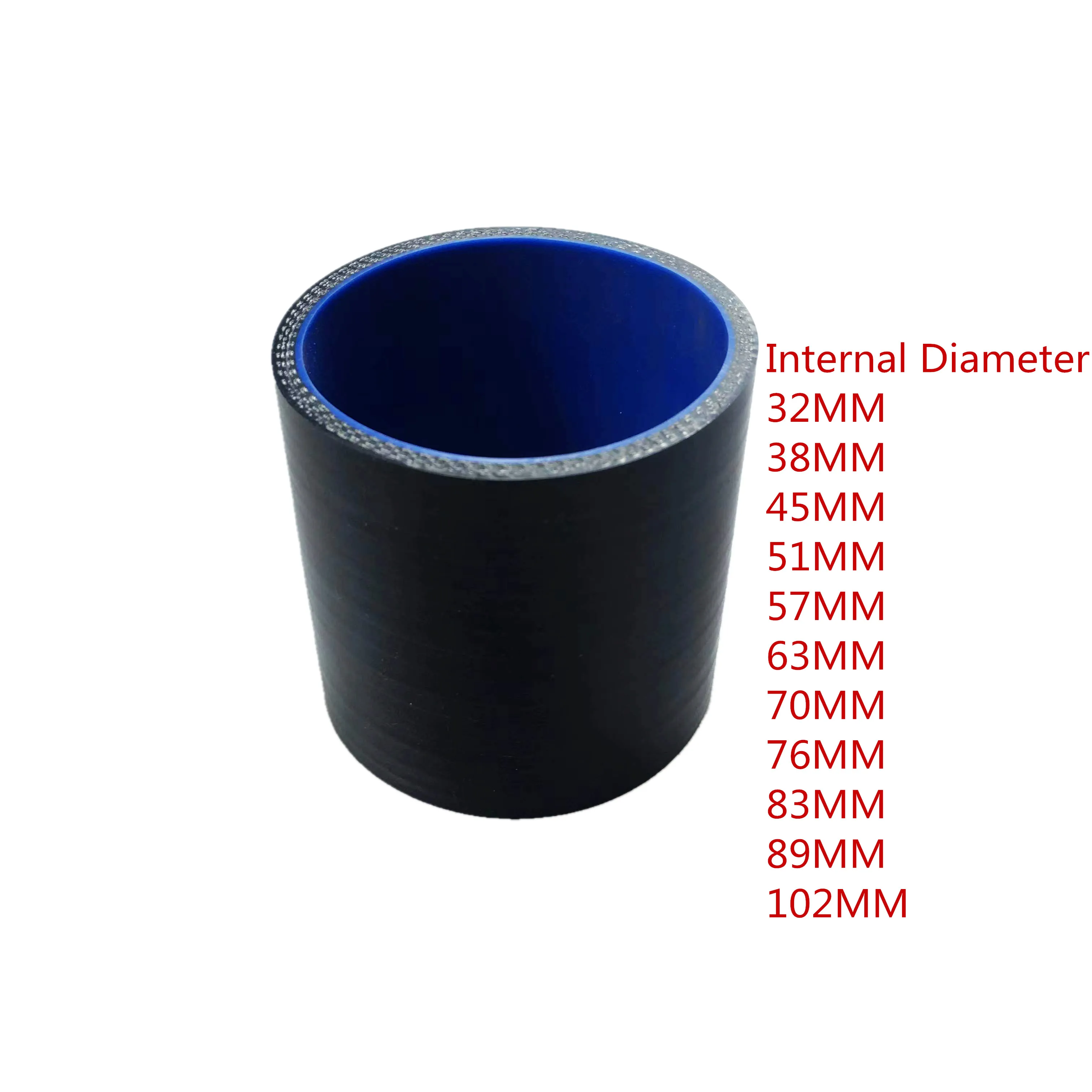 Straight 0 Degree Reducer Silicone Hose 38-45 51-57 63-70 76-83MM Durite Silicone Refroidissement Silicone Tube for Pipe