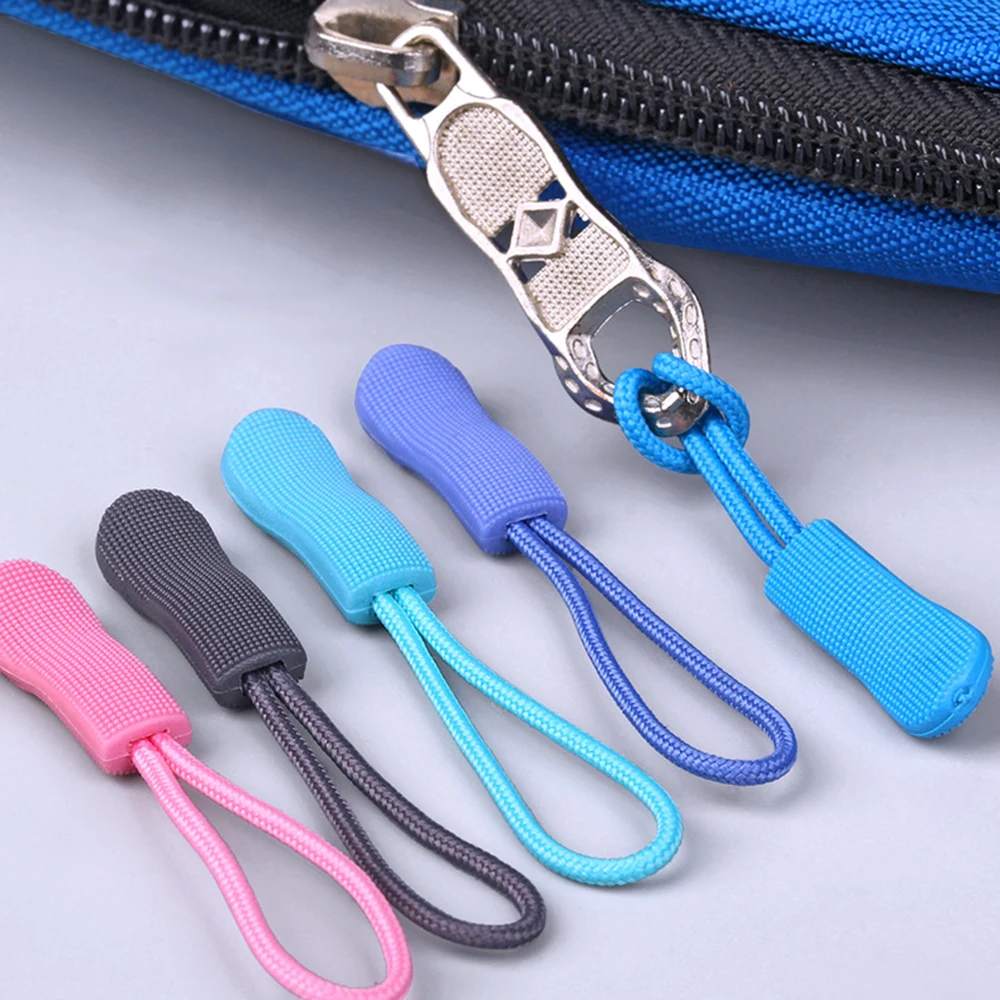 5/10/20pc Zipper Pull Puller End Fit Rope Tag Replacement Clip Broken Buckle Fixer Zip Cord Travel Bag Suitcase Tent BackpackTab