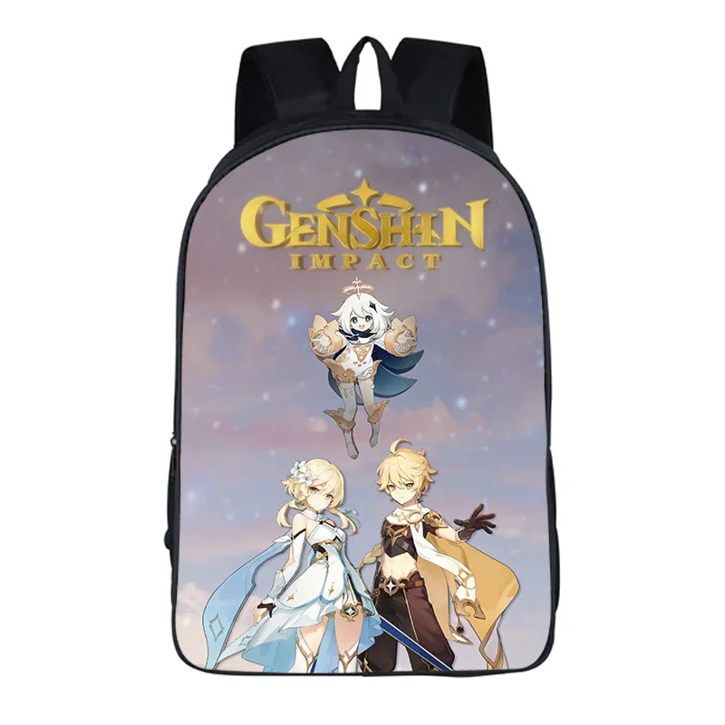 2021 novo anime genshin impacto grande capacidade adulto mochila saco de viagem jogo ao redor estudante mochila presente aniversário