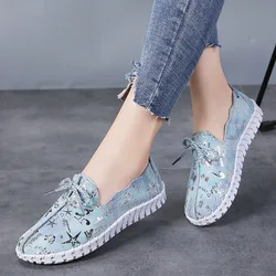 2020 estate Nuova Pelle Casual Fannulloni Slip On Scarpe Per Le Donne di Alta Qualità Traspirante Donna Appartamenti di Modo Sapatos Das Mulheres