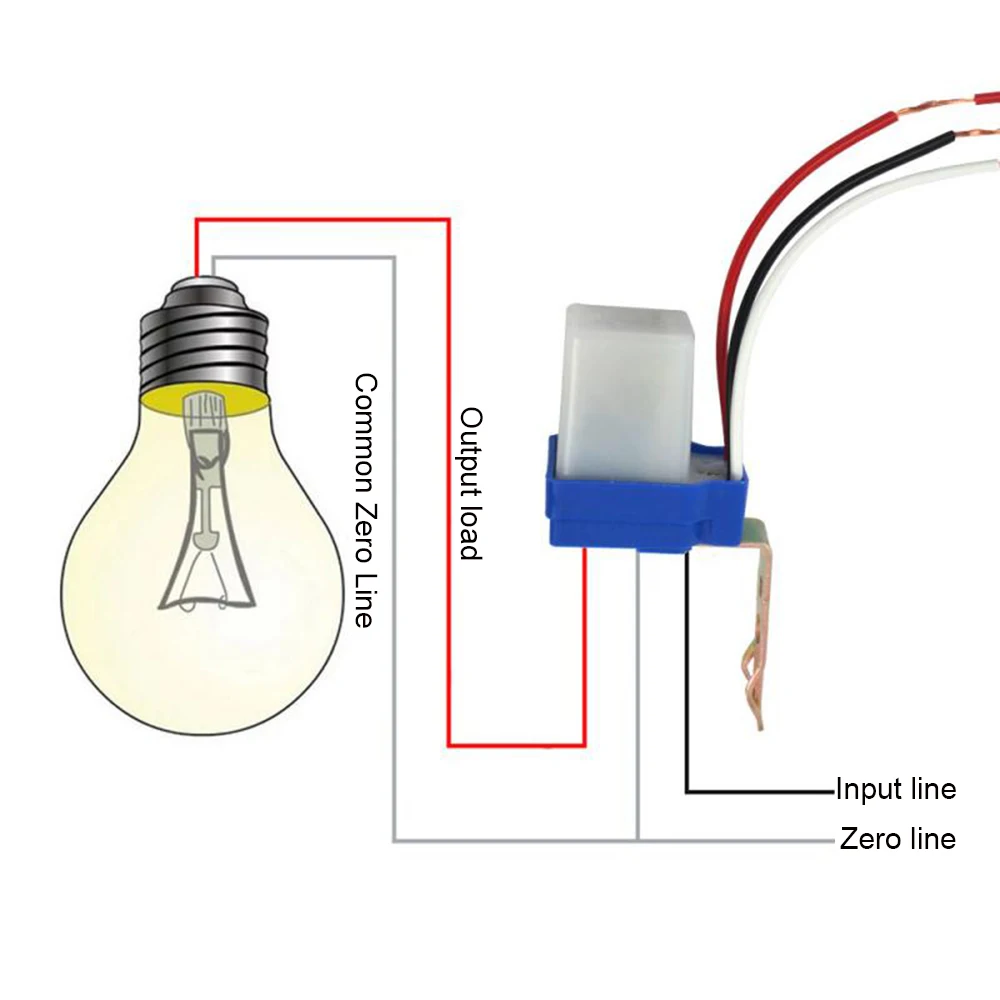 สวิทช์ไฟติดถนนเปิด/ปิดอัตโนมัติสวิตช์ไฟ DC 220V 110V 24V 12V 50-60Hz สวิตช์ควบคุมภาพเซ็นเซอร์ตรวจจับการเคลื่อนไหว