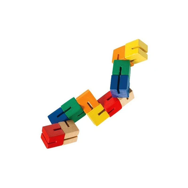 Wooden Twisty Blocks Toy Color Sensory  Wooden Stress Relieve Toy for Kids Adult NSV Various Change Sensory Interesting  Kids