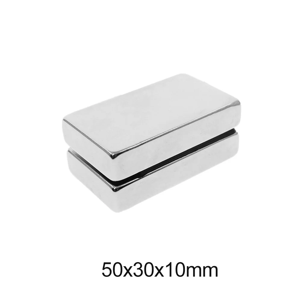 1/2/3/5PCS 50x30x10 Big Powerful Quadrate Magnets Permanent Magnet 50x30x10mm Super Powerful Neodymium Magnetic 50*30*10