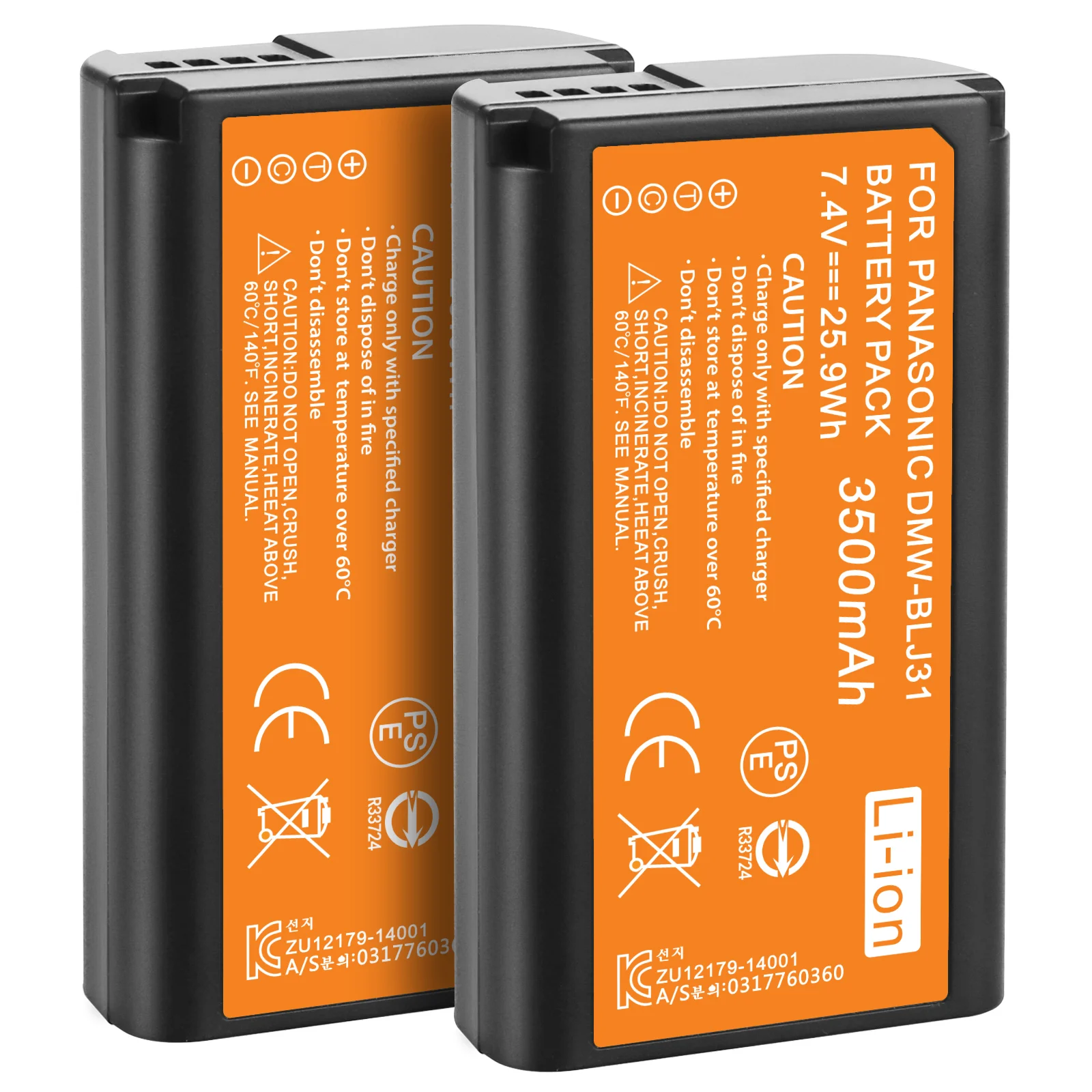 DMW-BLJ31 DMW BLJ31 Battery + dual battery quick charger for Panasonic Lumix S1, LUMIX S1R, LUMIX S1H, LUMIX S Cameras