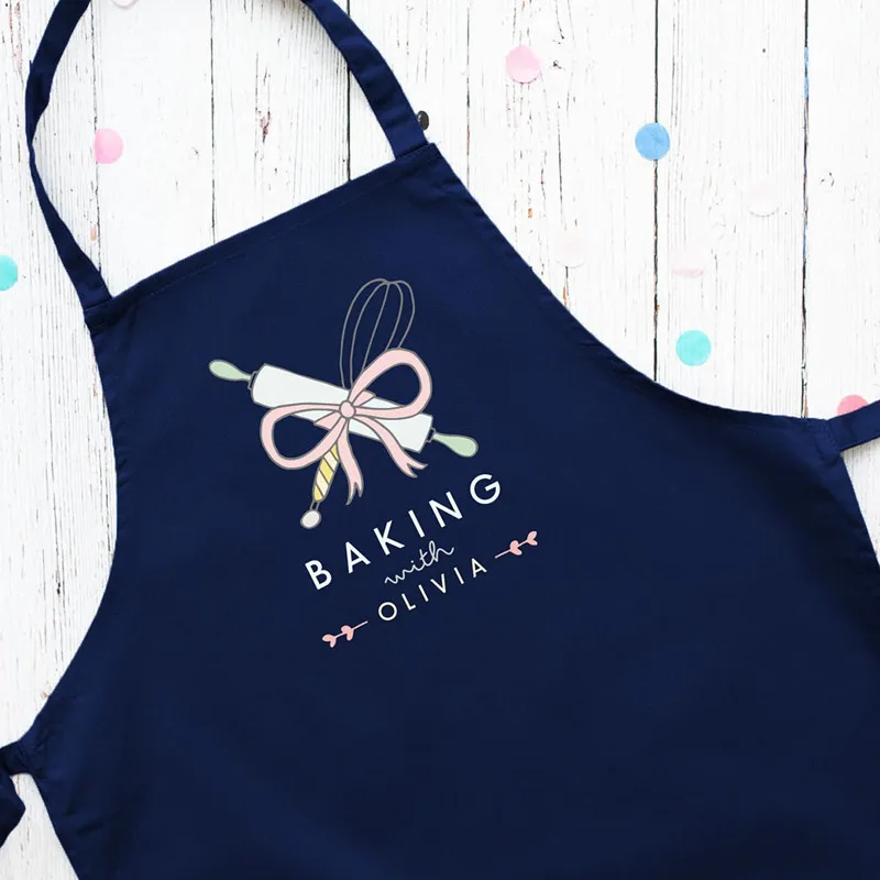 Customize any name baking with adult apron, Personalised children cooking apron, Mother's day gift, Christmas gift for children