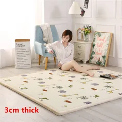 3CM Coral Fleece Thickened Tatami Mats Kids Room Crawl Area Rugs Child Bedroom Climbed Play Carpets Custom Home Large Floor Rug