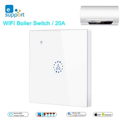 eWeLink Wifi Smart Switch Water Heater Switch,Indoor Wifi Boiler,Glass Panel,Timer,Alexa Google Assistant Voice Remote Control