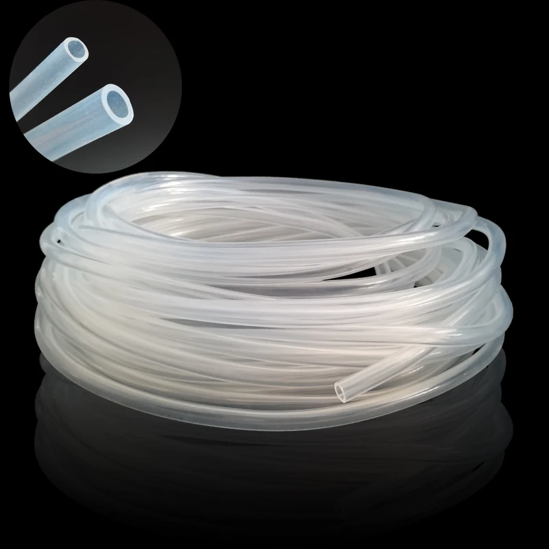 5Meters Food Grade Clear Transparent Silicone Rubber Hose Aquarium Soft Tube Plumbing Hoses 3 4 5 6 7 8 9 10 11 12mm