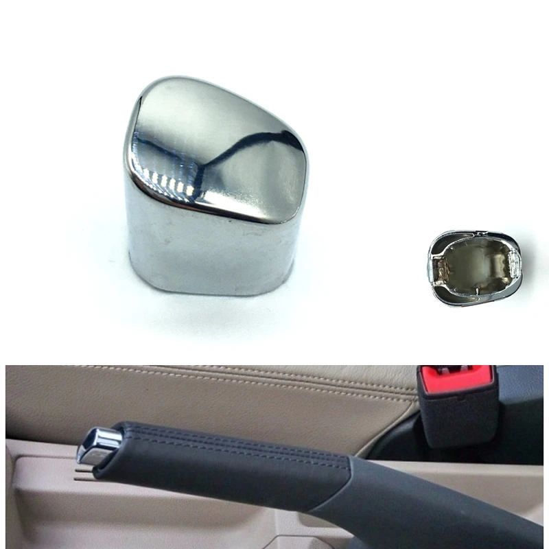 Car interior Parking HandBrake Lever Head Push Button Cover Chrome Decoration Shell For VW Polo CROSS 6RD 711 333 A 6RD711333A