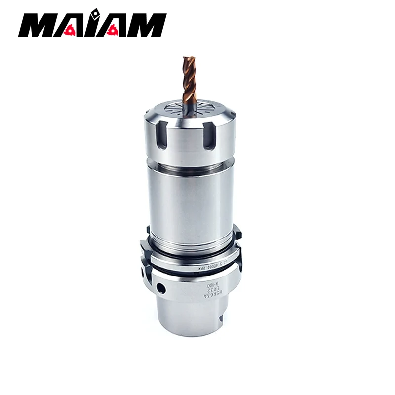 Hsk63a er16 er20 er25 er32 precisão 0.001mm velocidade de balanceamento g2.5 40000rpm suporte de ferramenta cnc de alta velocidade hsk 63a er mandril de fresagem