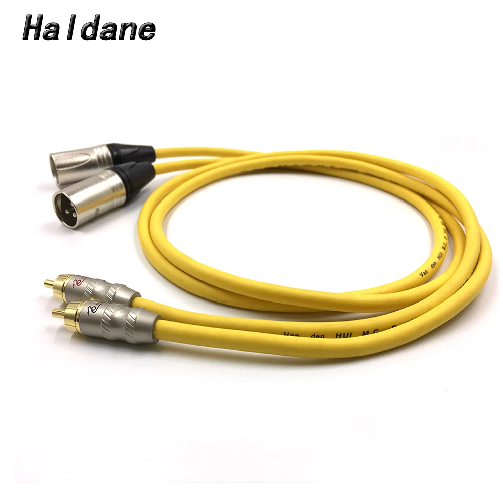 

Haldane Pair SNAKE-1 RCA to XLR Balacned Audio Cable RCA Male to XLR Male Interconnect Cable with VDH Van Den Hul 102 MK III