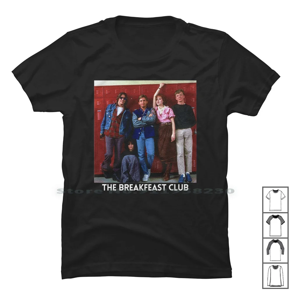 The Breakfast Club For Dark T Shirt 100% Cotton Breakfast Princess Break Brain Rain Fast Dish Dark Club Ast Ark St