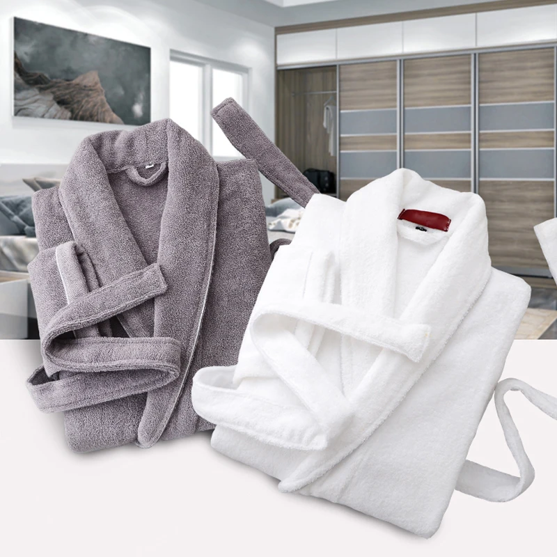 

Winter Thinkening Bathrobe Cotton Lovers Cotton Toweling Terry Robe Women Warm Bathrobe Soft Sleeprobe Adult Casual Homewear