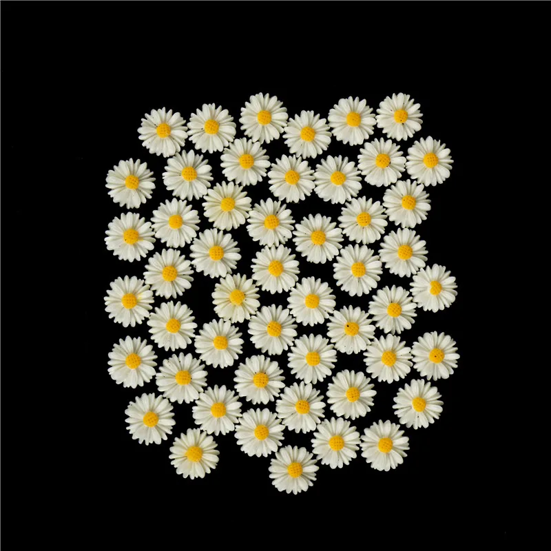 

50pcs Real Natural Dried Pressed Flowers White Daisy Pressed Flower for Resin Jewelry Nail Stickers Makeup Art Crafts